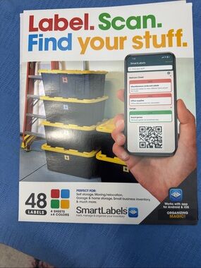 48 SmartLabels QR Inventory Labels Sealed NEW